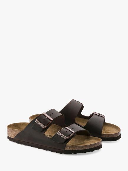 Birkenstock Arizona Oiled Leather Footbed Sandals, Habana - view 2, Habana