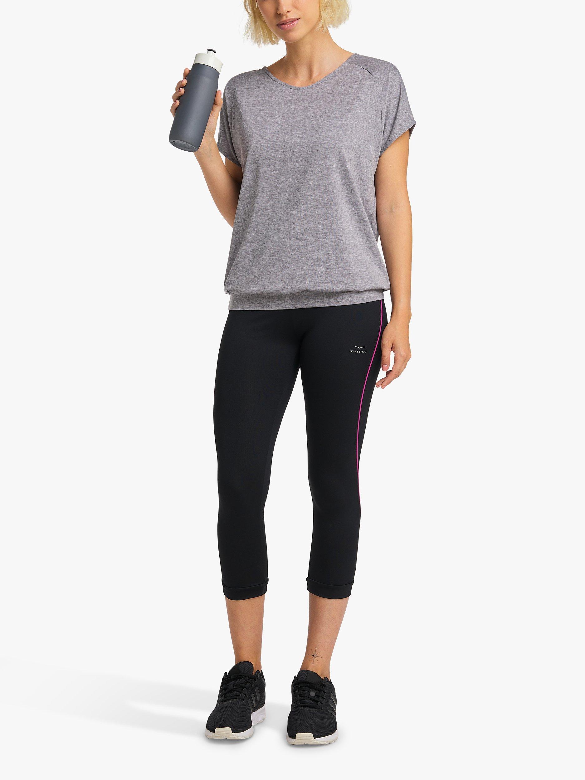 Product image 3 of 7, which shows Venice Beach Sui Short Sleeve Gym Top, Basalt, M