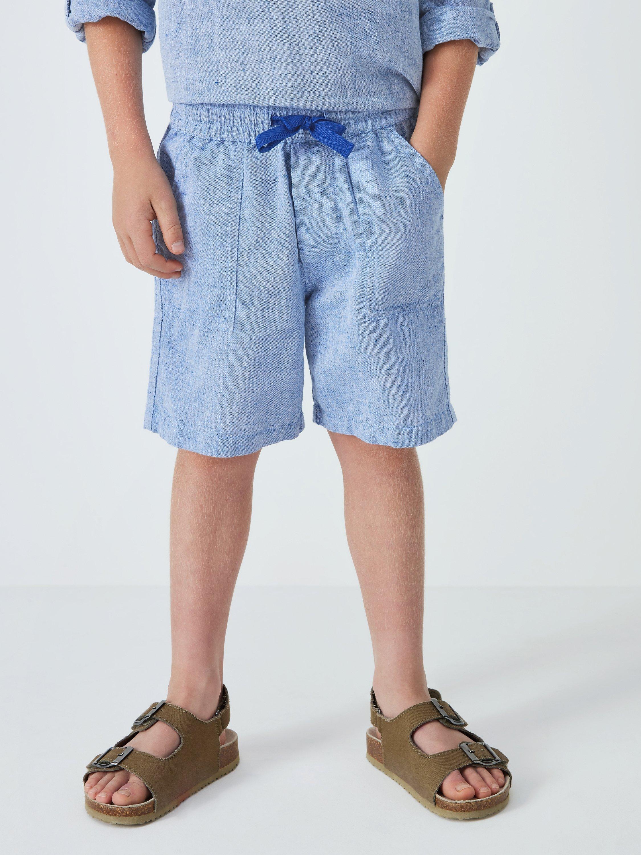 John Lewis Kids' Cotton Linen Chambray Shorts