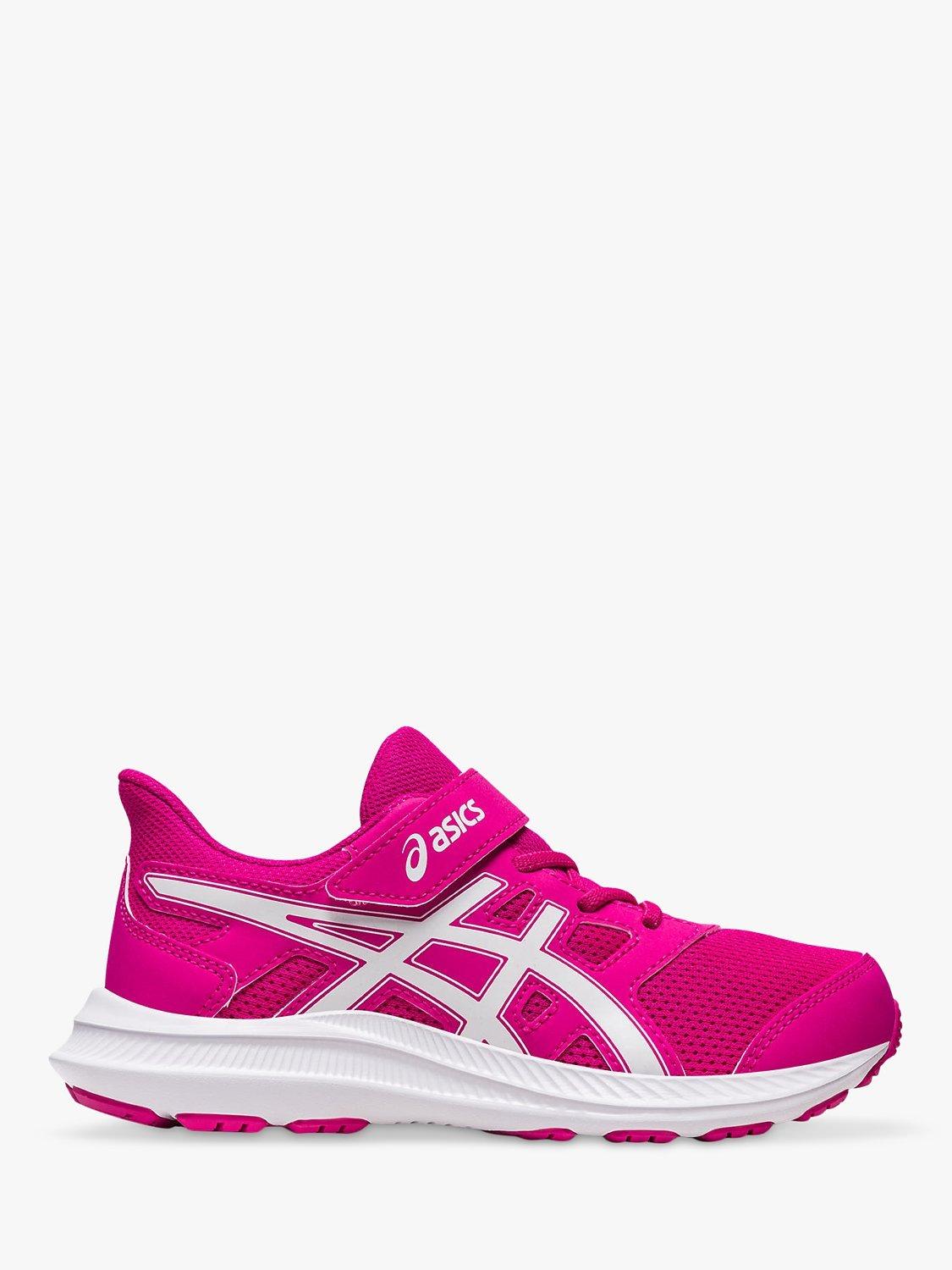 ASICS Kids' Jolt 4 PS Riptape Trainers, Pink Rave/White