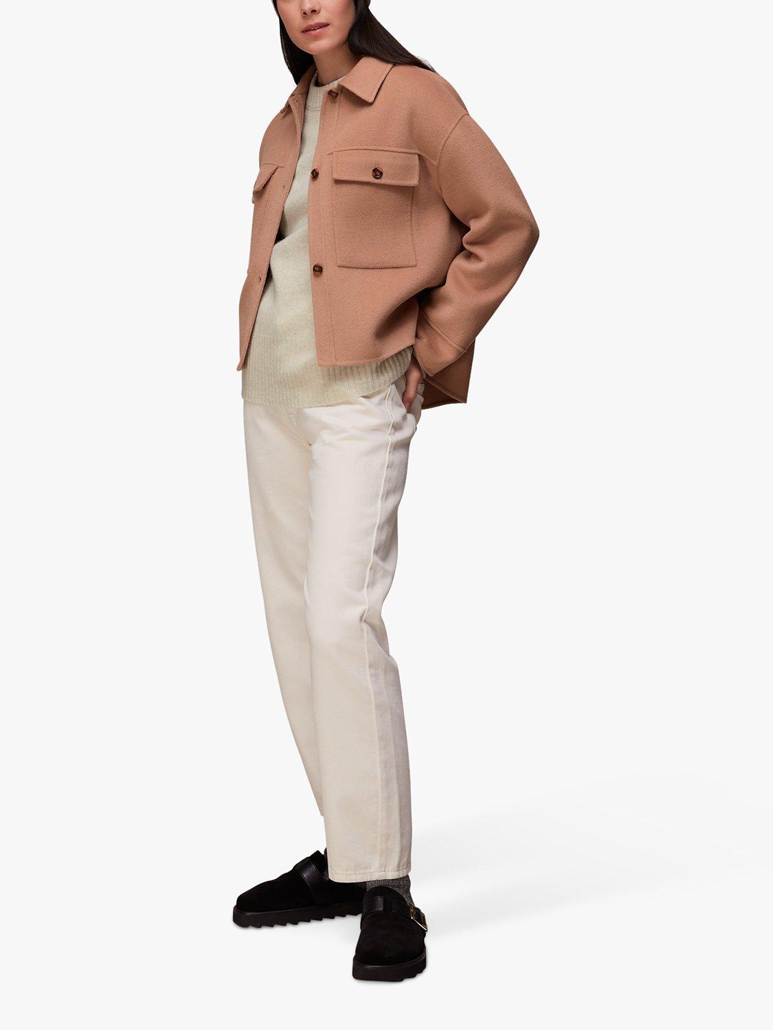 Whistles Boyfriend Wool Jumper, Beige