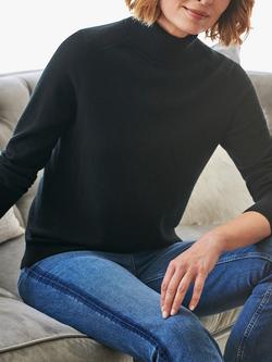 Pure Collection Cashmere Roll Neck Jumper, Black