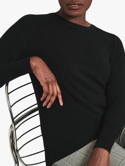 Pure Collection Cashmere Crew Neck Jumper, Black