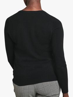 Pure Collection Cashmere Crew Neck Jumper - view 2, Black