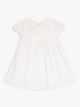 John Lewis Heirloom Collection Baby Cotton Collar Dress, White