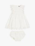 John Lewis Heirloom Collection Baby Linen Christening Dress & Bloomer Set, White