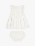 John Lewis Heirloom Collection Baby Linen Christening Dress & Bloomer Set, White