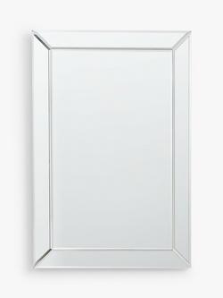 John Lewis Simple Bevelled Glass Rectangular Wall Mirror, Clear, Clear