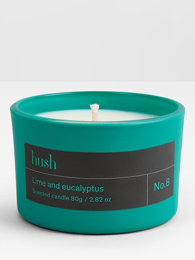 HUSH Lime & Eucalyptus Scented Mini Candle, 80g