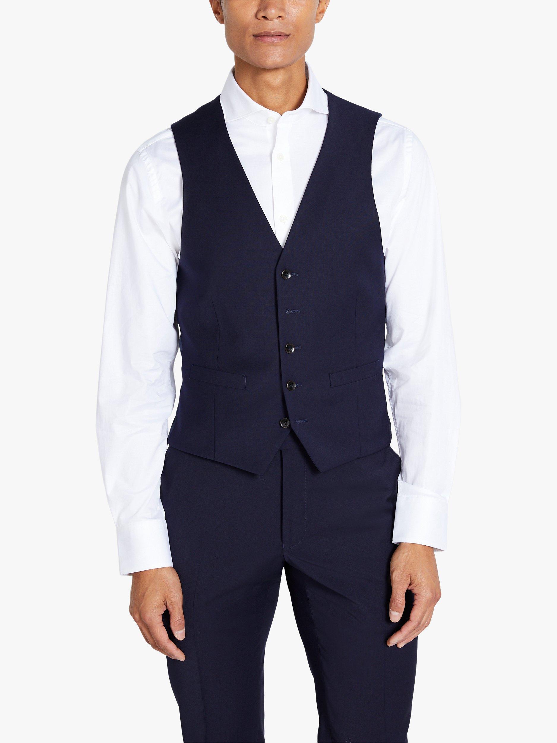 DKNY Wool Blend Slim Fit Waistcoat, Ink