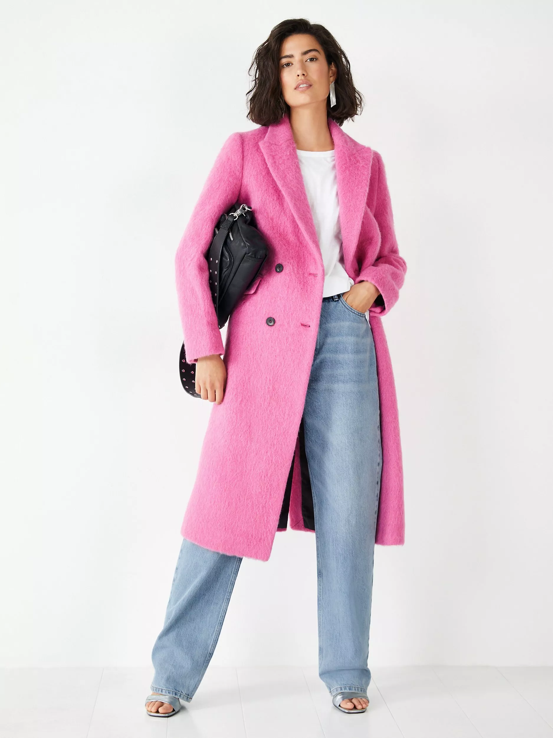 Pink coat womens online