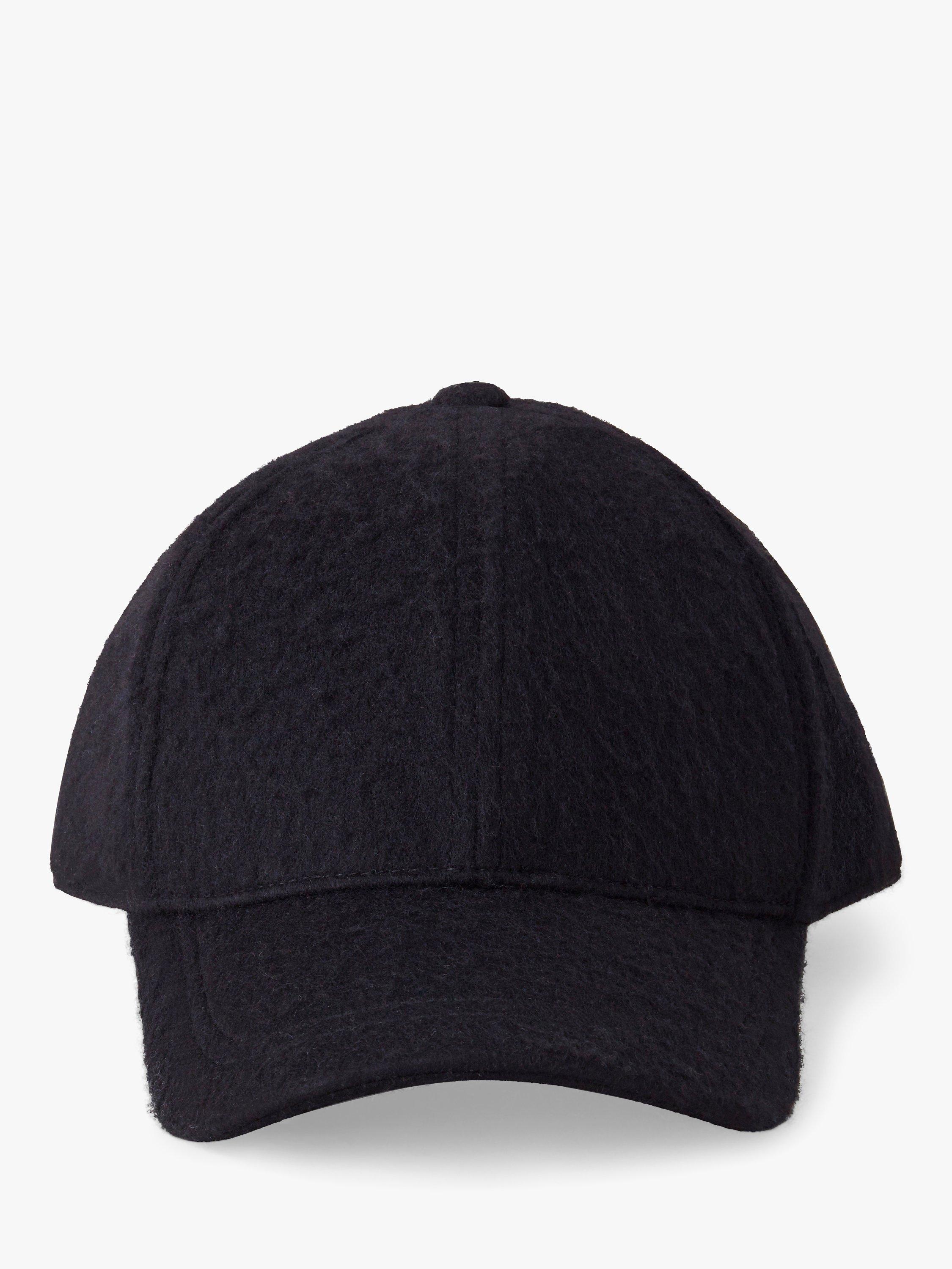 Mulberry Merino Wool Baseball Cap, Black