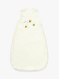 John Lewis Oh My Darling Bee Sun Print Sleeping Bag, 0.5 Tog, White/Multi