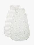 John Lewis Safari Print Baby Sleeping Bag, 0.5/1.5 Tog, Pack of 2