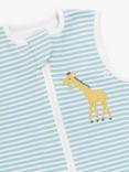 John Lewis Stripe Giraffe Baby Sleeping Bag, 0.5 Tog, Blue