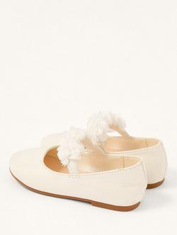 Monsoon Kids' Shimmer Corsage Booties - view 2, Ivory