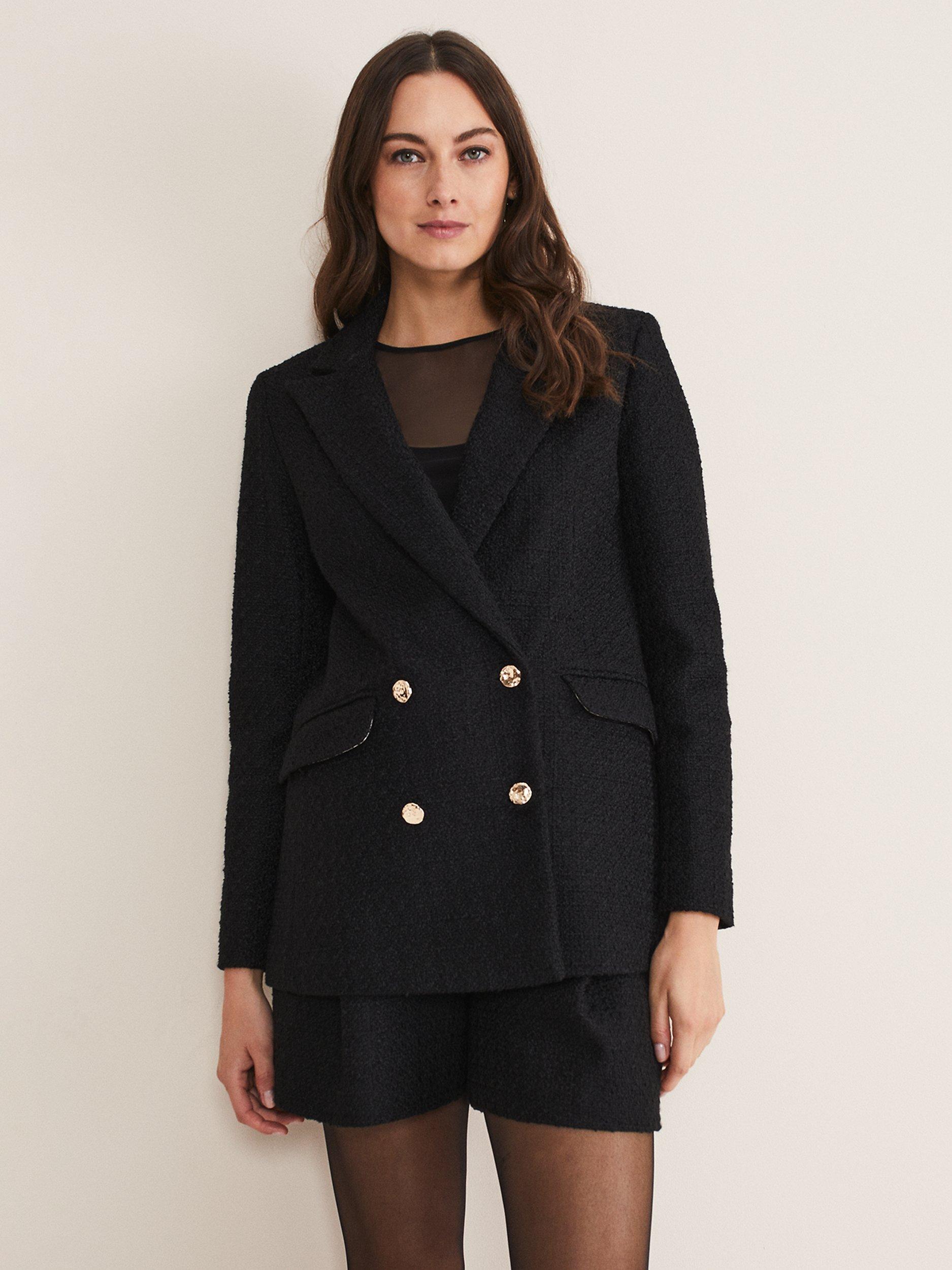 Phase Eight Auden Boucle Blazer Black