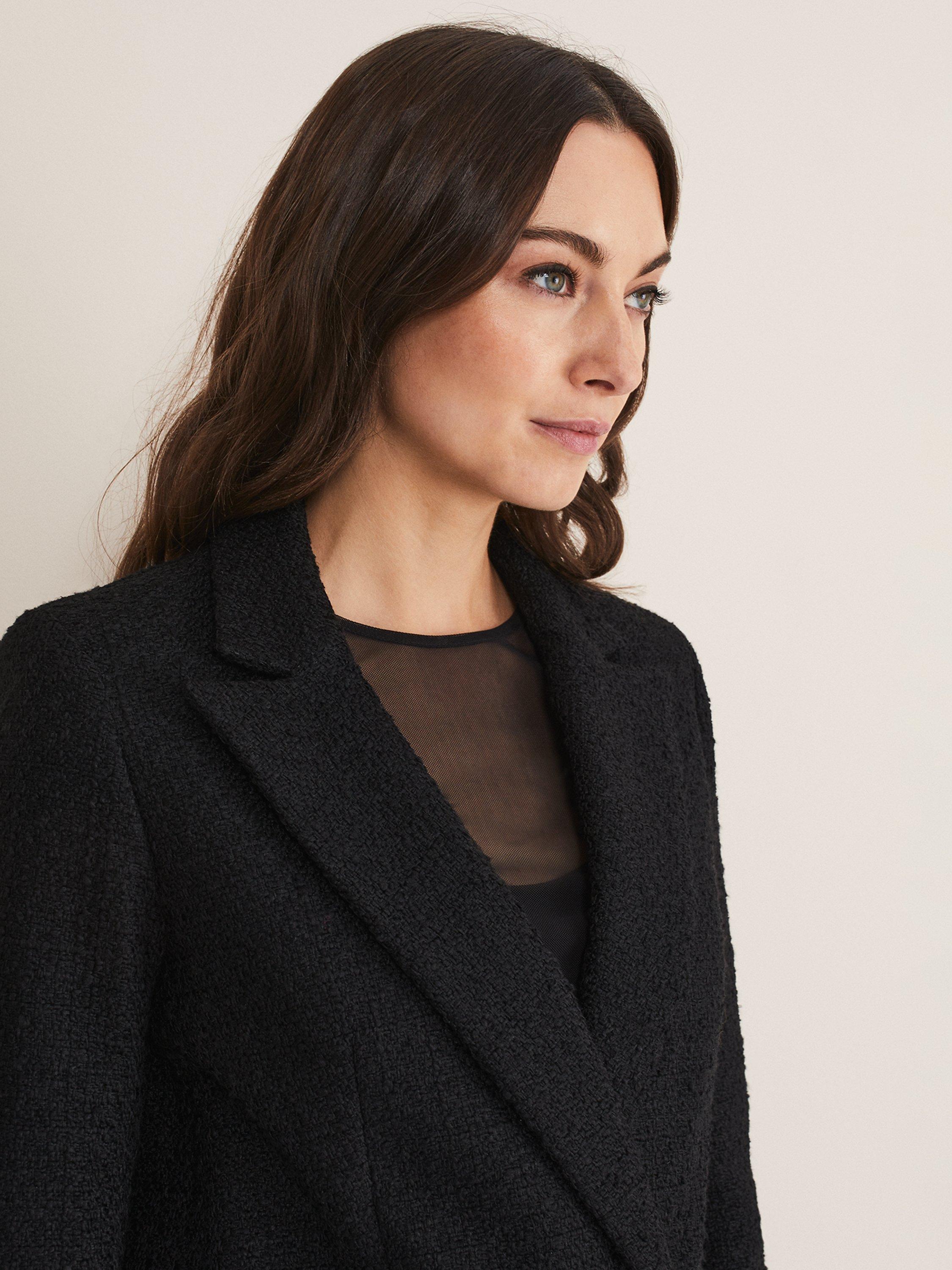 Phase Eight Auden Boucle Blazer, Black, 26