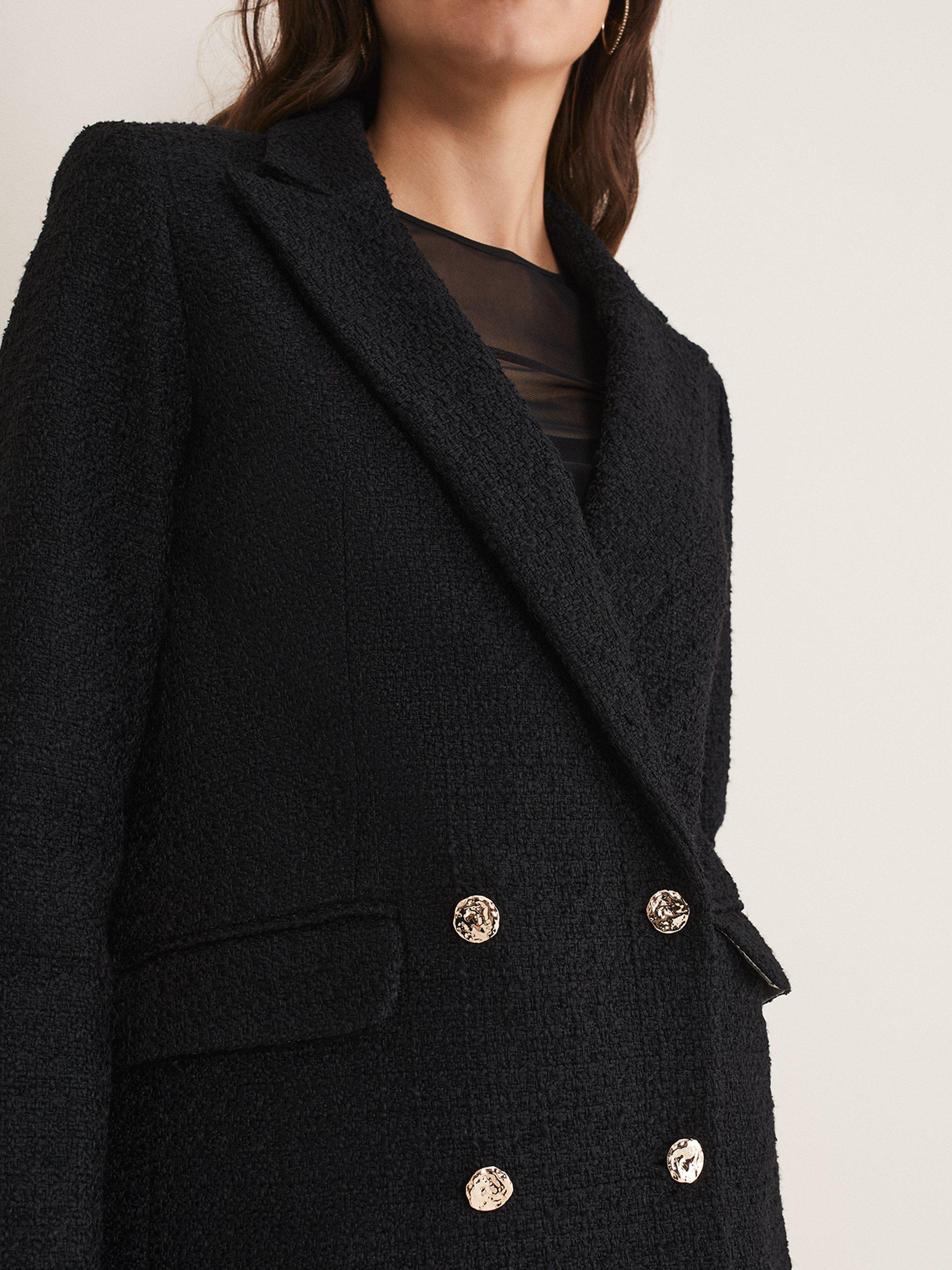 Phase Eight Auden Boucle Blazer, Black, 26