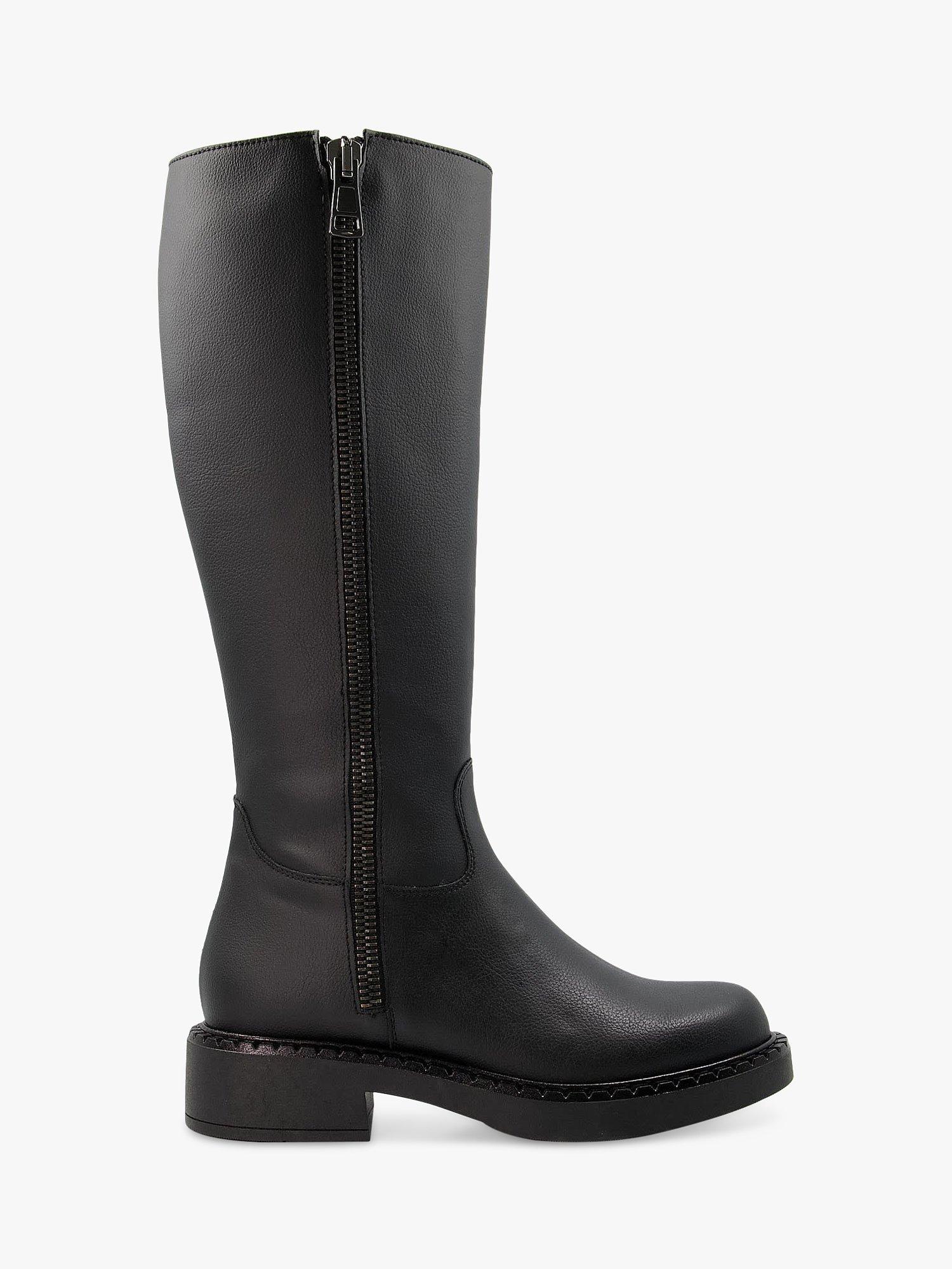 Dune Treasured Knee High Boots Black