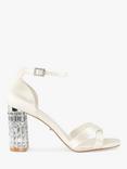 Dune Bridal Collection Malena Block Heel Satin Sandals, Ivory