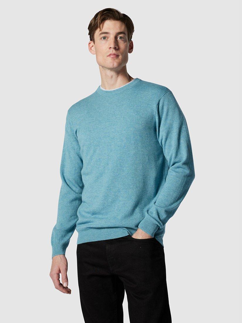 Product image 1 of 6, which shows Rodd & Gunn Queenstown Wool Cashmere Blend Crew Neck Sweater, Lagoon, XS