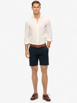 Superdry Casual Linen Long Sleeve Shirt, Optic