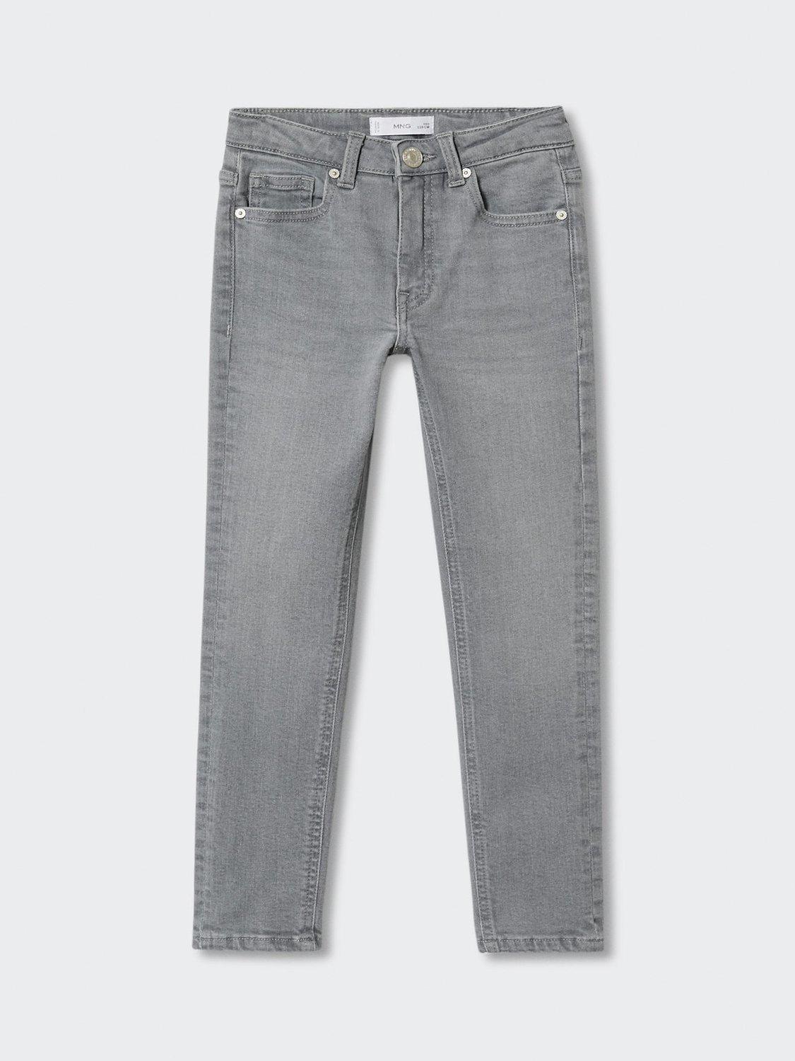 Mango Kids' Skinny Jeans, Open Grey