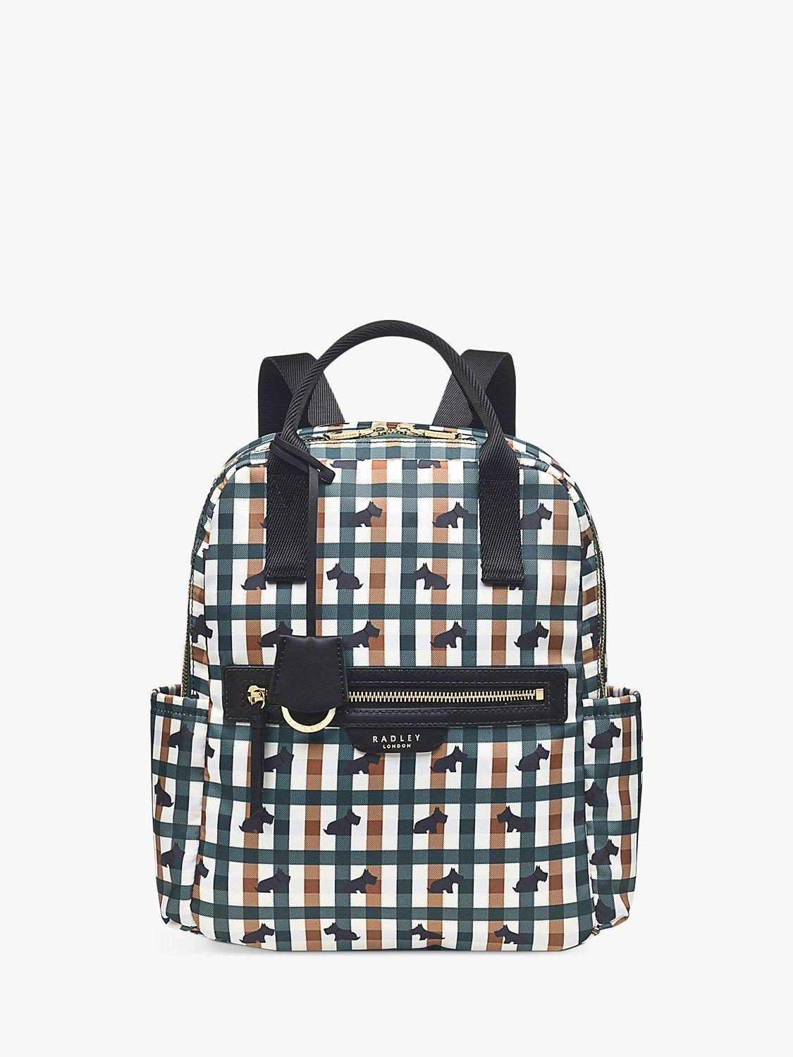 Radley Finsbury Park Checked Dog Medium Zip Top Recycled Backpack
