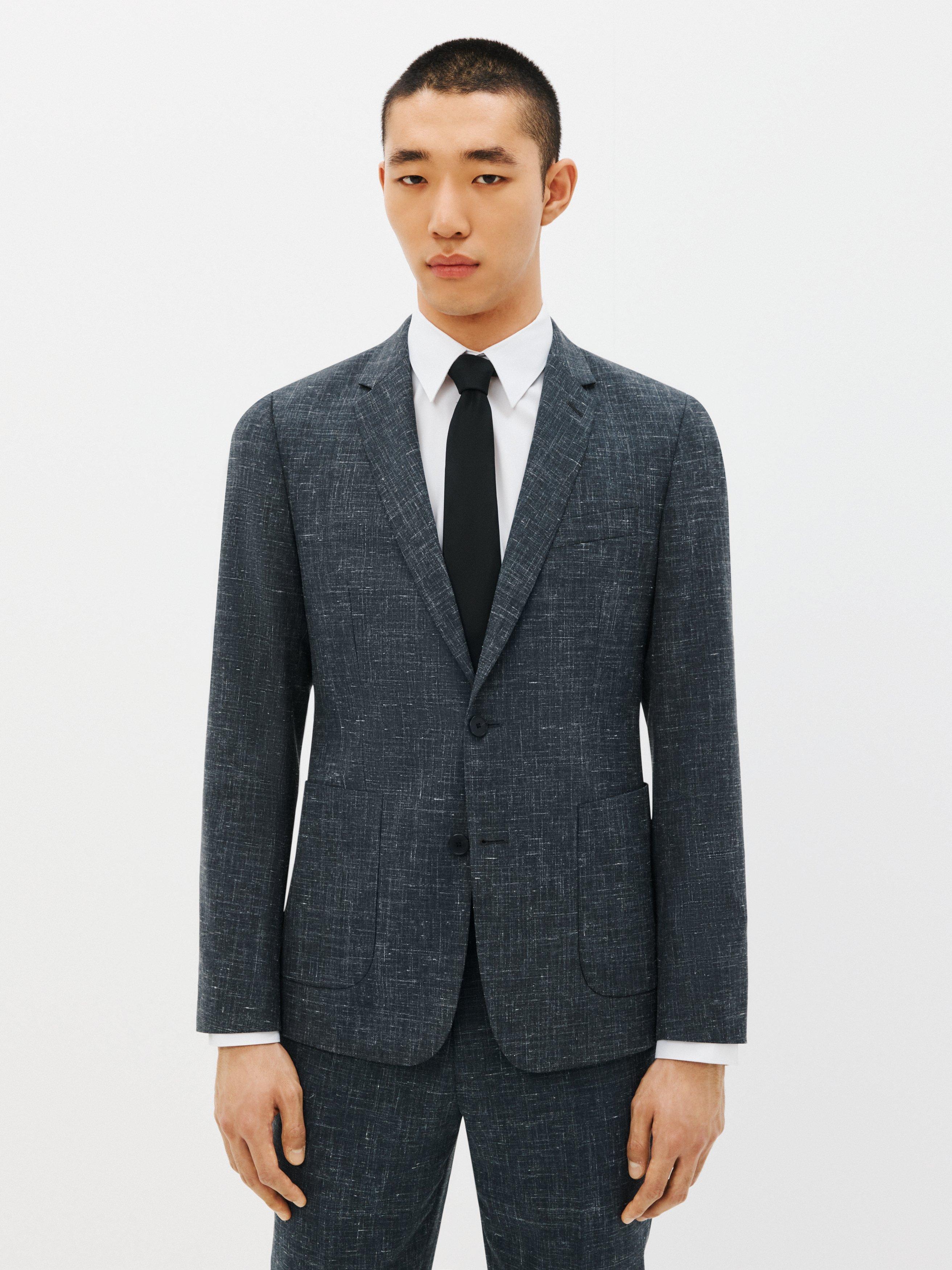 Kin Slub Slim Fit Suit Jacket, Charcoal
