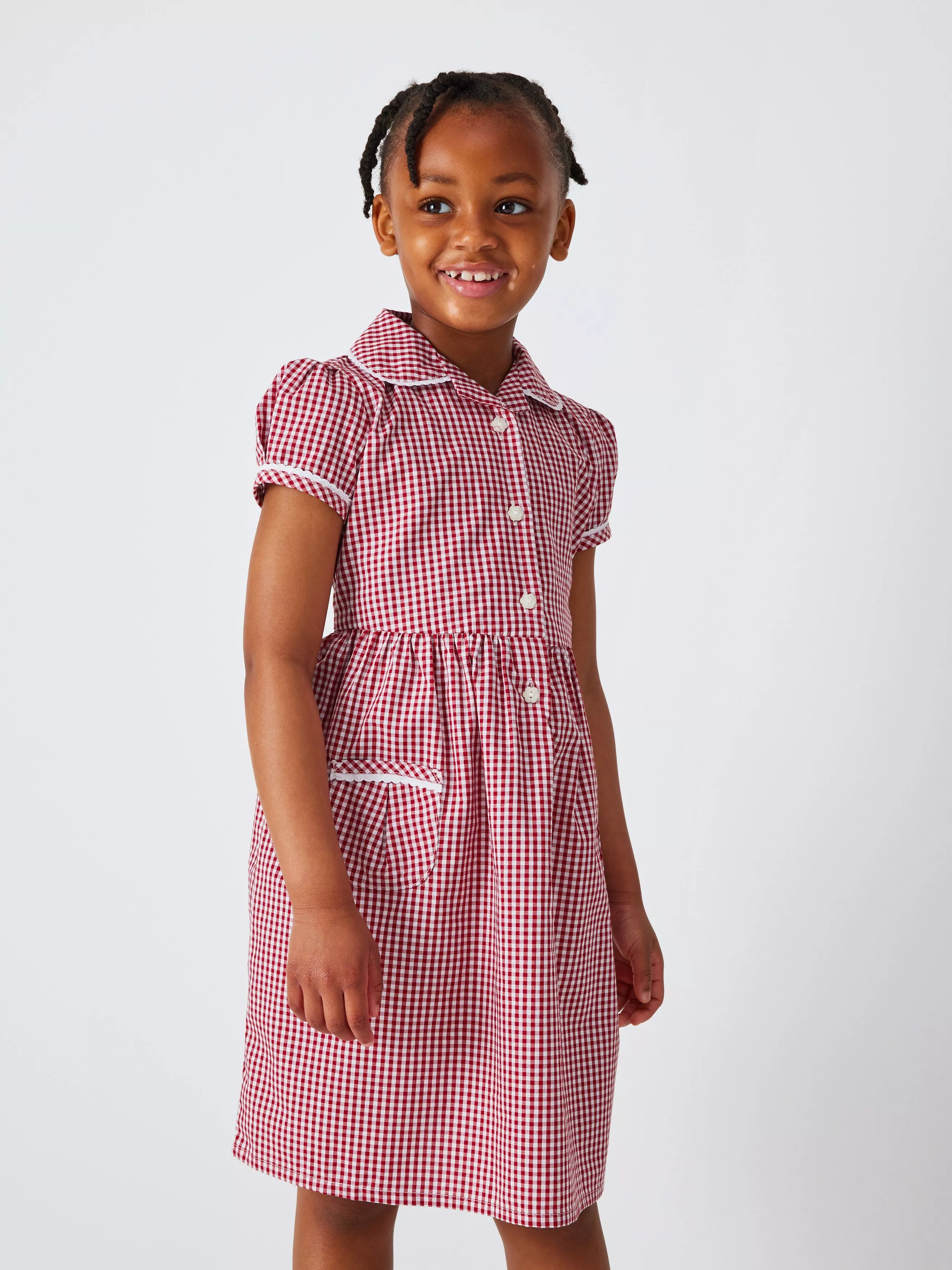 Girls Gingham School Dresses Pinafores John Lewis