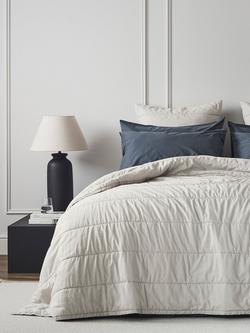 Bedfolk Relaxed Cotton Quilted Bedspread, Clay