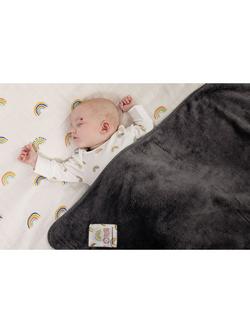 From Babies with Love Kindness is Magic Baby Blanket, Charcoal Grey - view 2, Charcoal Grey