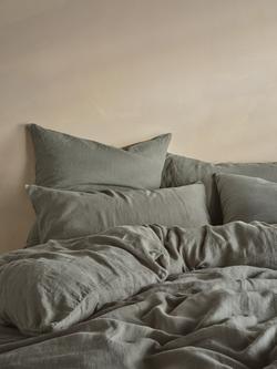 Bedfolk 100% Linen Bedding, Moss