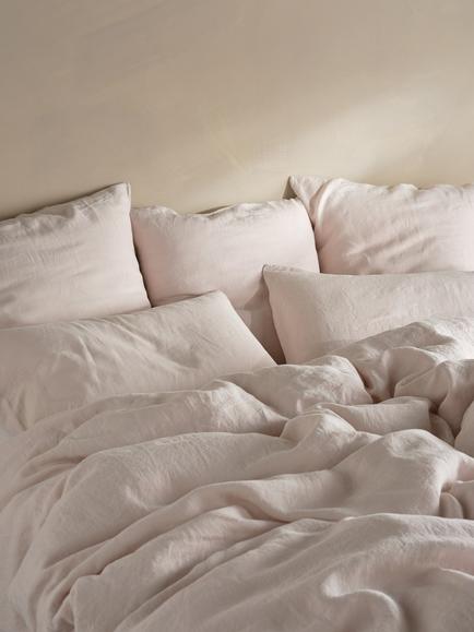Bedfolk 100% Linen Bedding, Rose
