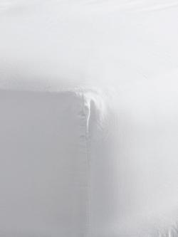 Bedfolk Relaxed Cotton Deep Fitted Sheet, Snow