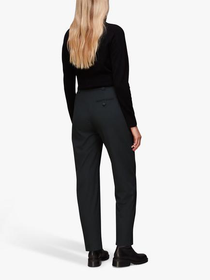 Whistles Lucie Cigarette Wool Blend Trousers, Black - view 2, Black