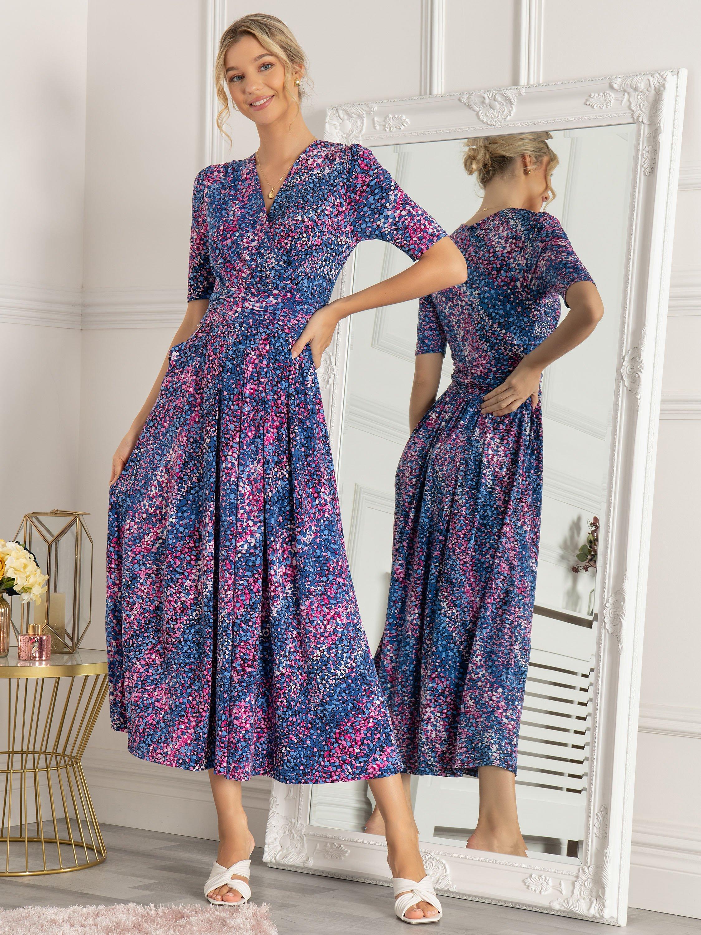 Jolie Moi Josie Animal Maxi Dress, Blue