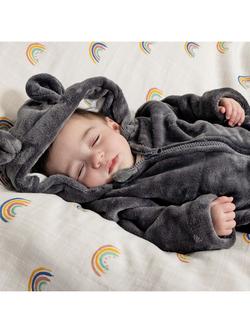 From Babies with Love Kindness is Magic Teddy Fleece Hoodie, Charcoal Grey, Charcoal Grey