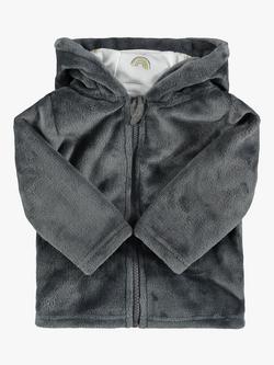 From Babies with Love Kindness is Magic Teddy Fleece Hoodie, Charcoal Grey - view 2, Charcoal Grey