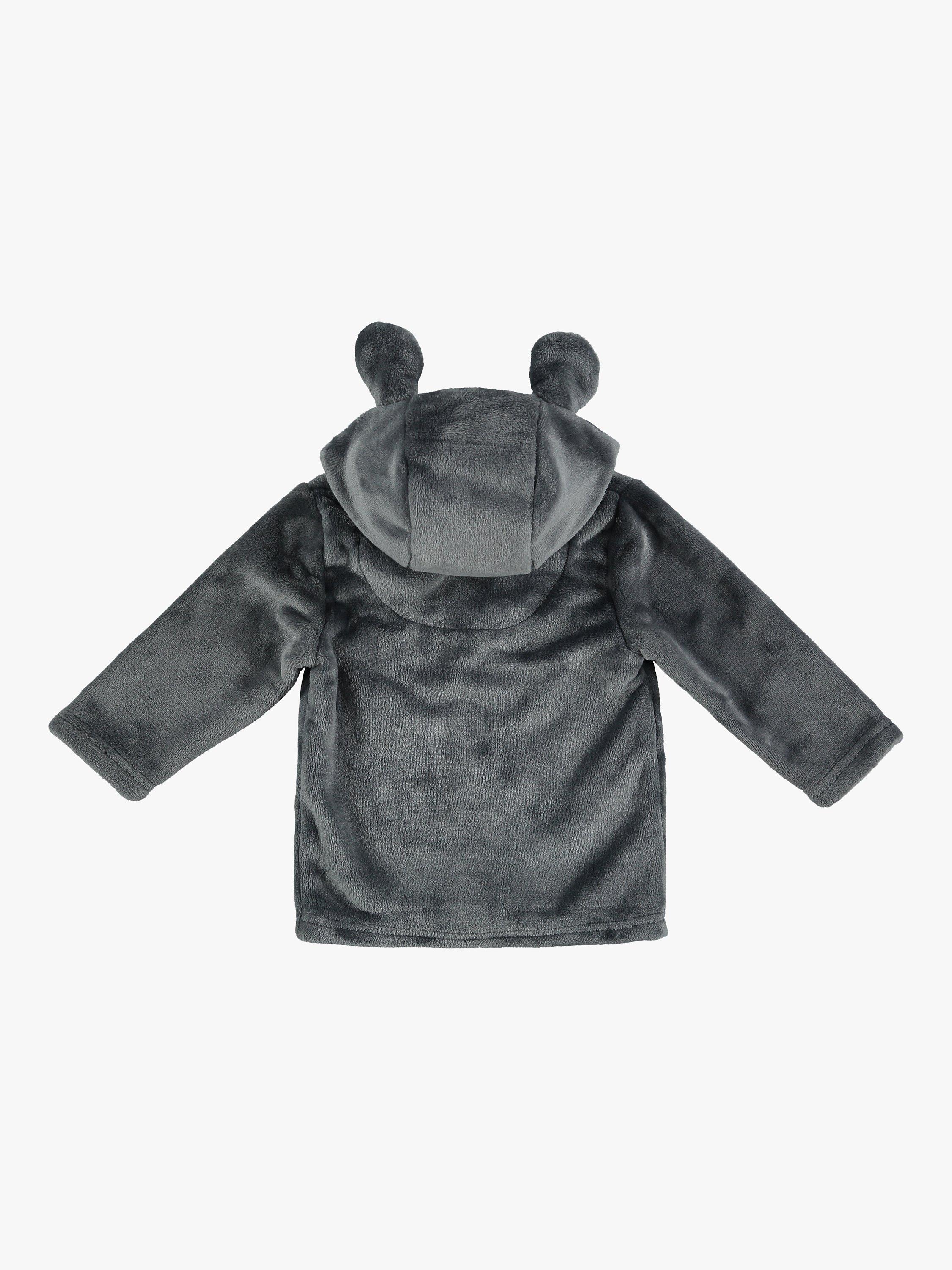 Product image 3 of 4, which shows From Babies with Love Kindness is Magic Teddy Fleece Hoodie, Charcoal Grey, 0-3 months