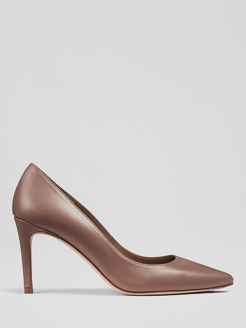 L.K.Bennett Floret Pointed Toe Court Shoes Mocha