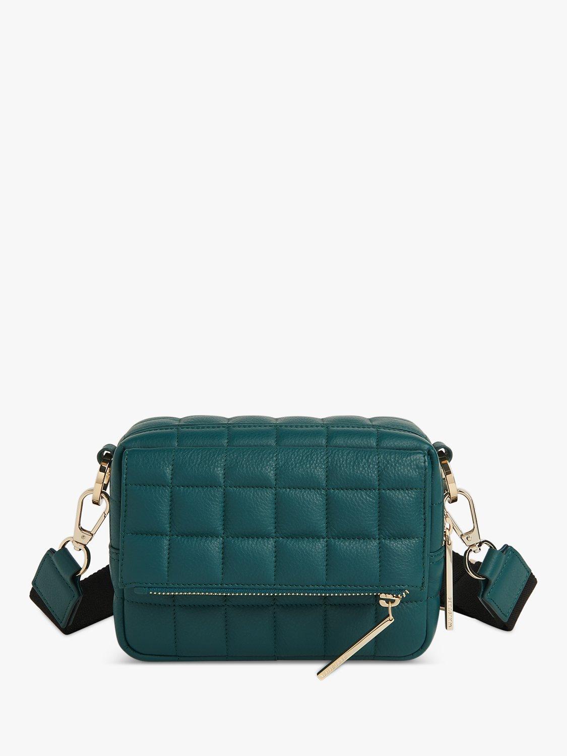 Whistles Quilted Bibi Crossbody Bag, Teal