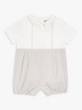 John Lewis Heirloom Collection Baby Linen Romper, White