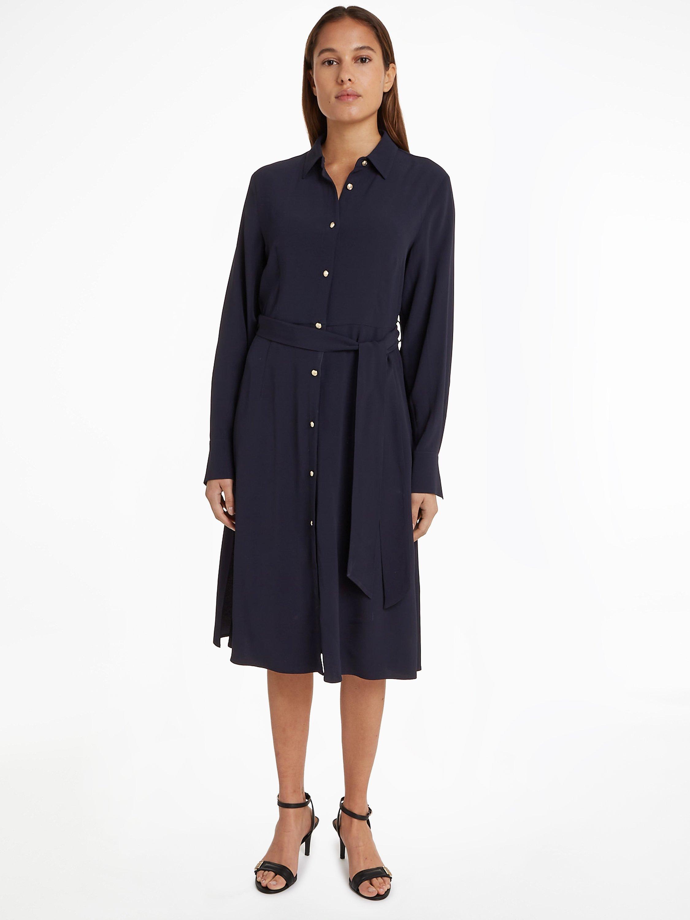 Tommy Hilfiger Crepe Shirt Dress, Desert Sky