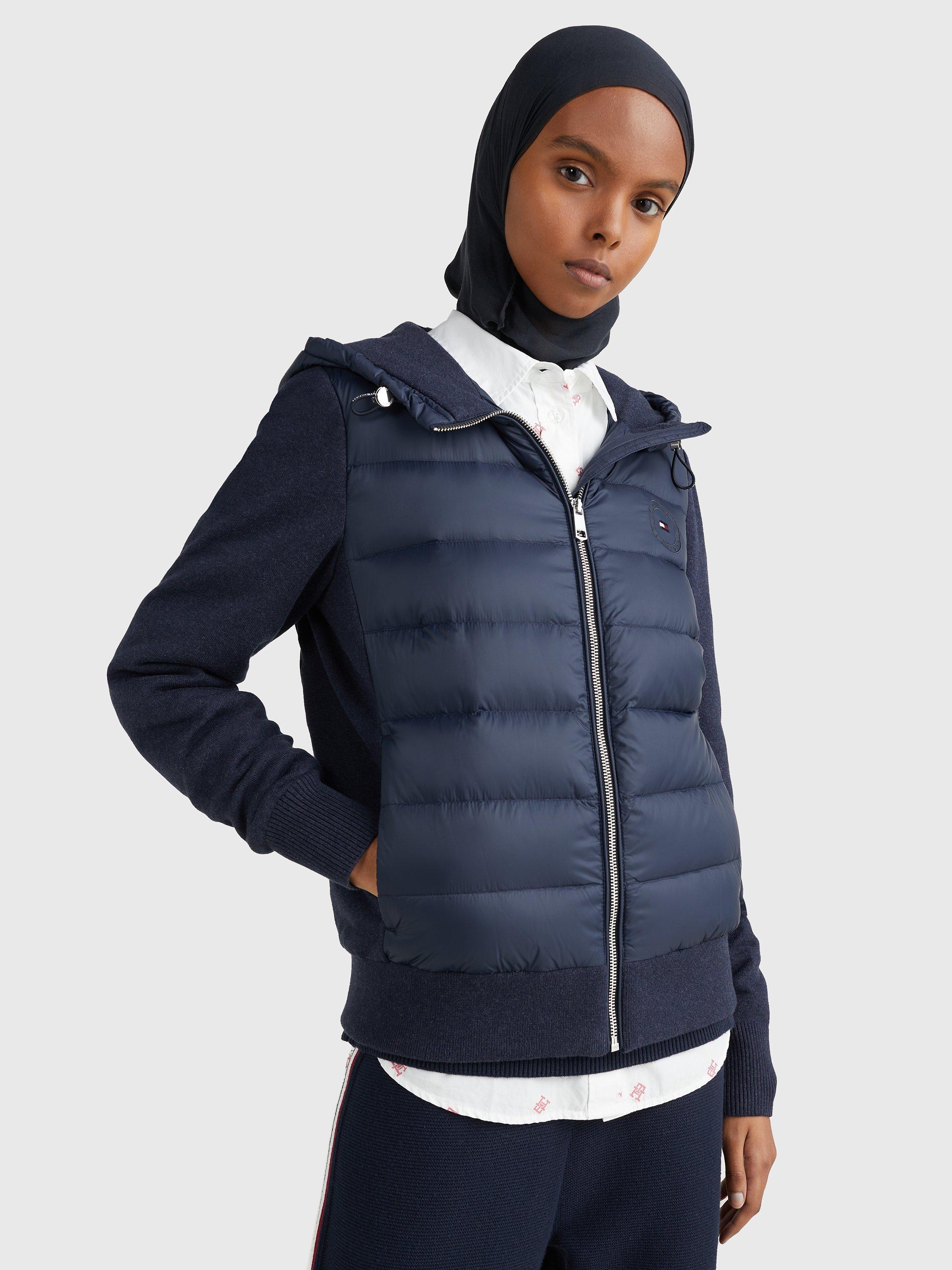 Tommy Hilfiger Mix Media Zip-Thru Jacket, Desert Sky