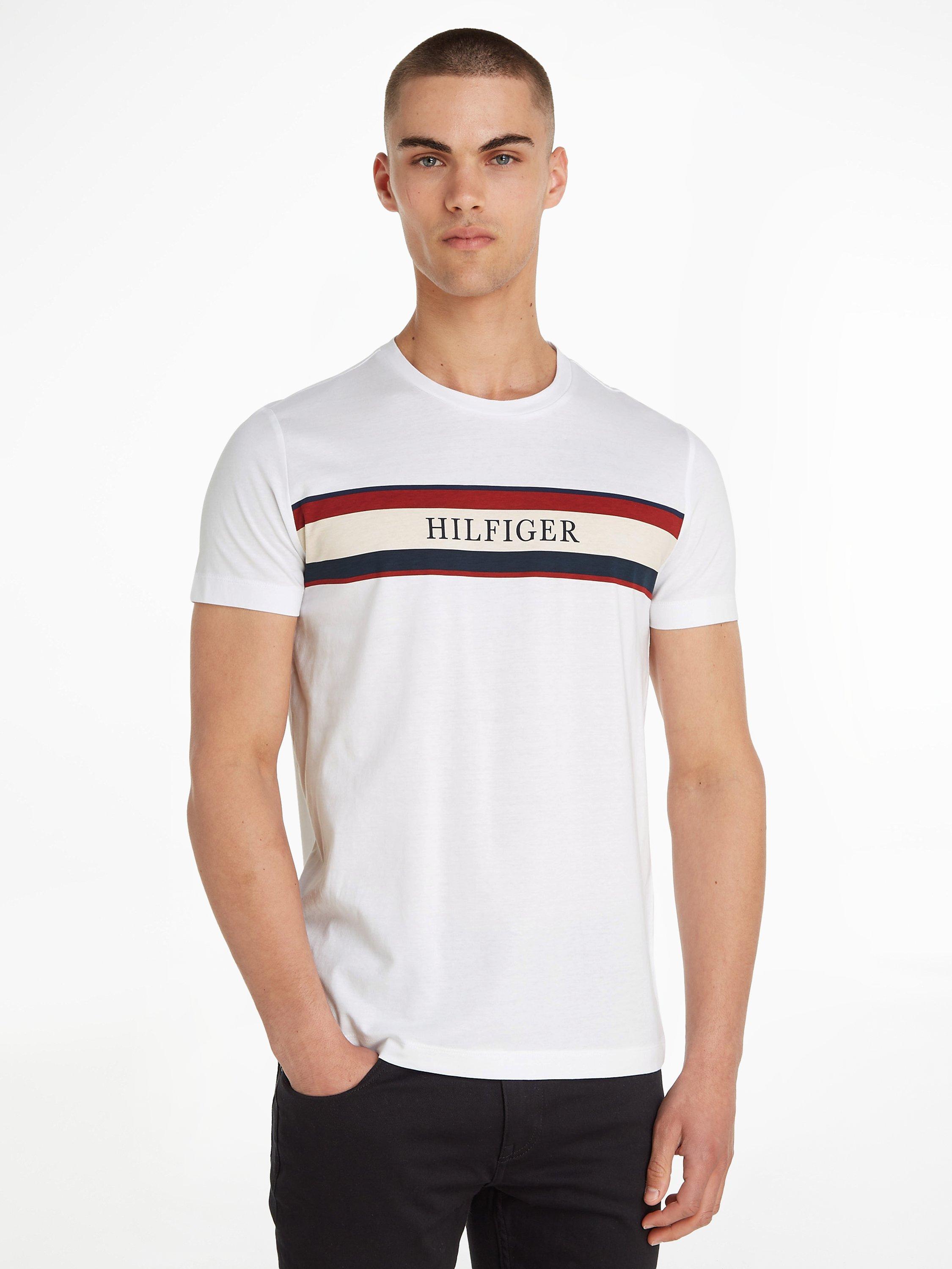 Tommy Hilfiger Stripe T-Shirt, White, L