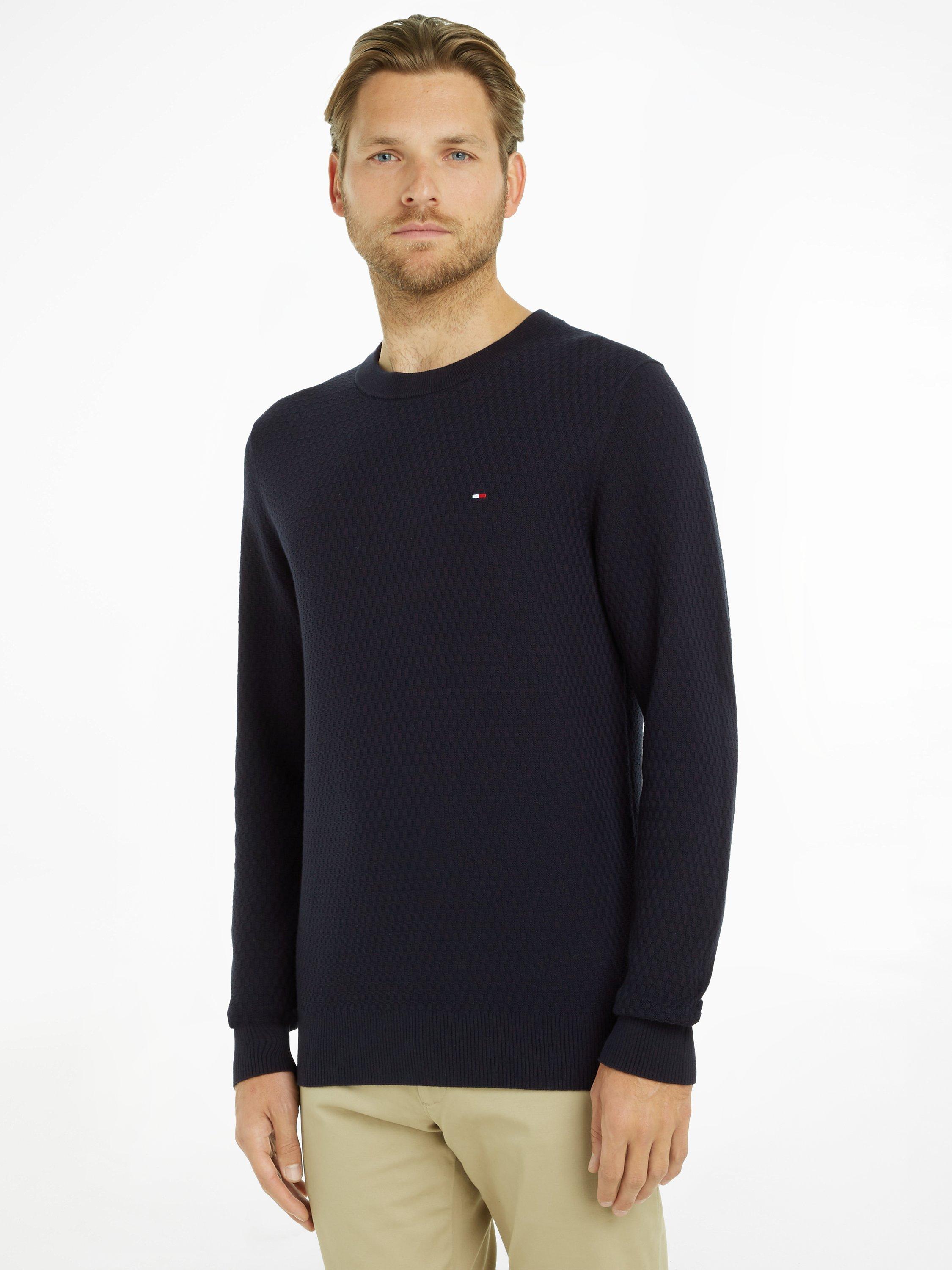 Tommy Hilfiger Cross Structure Textured Jumper, Desert Sky