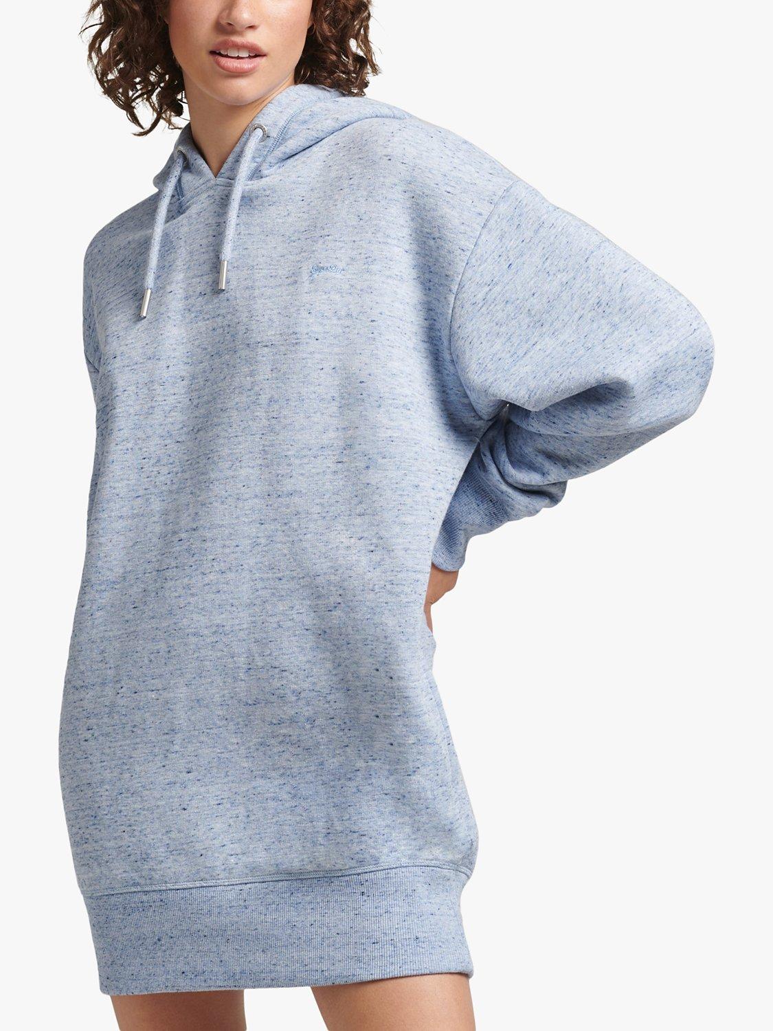 Superdry Embroidered Logo Jumper Dress, La Blue Marl
