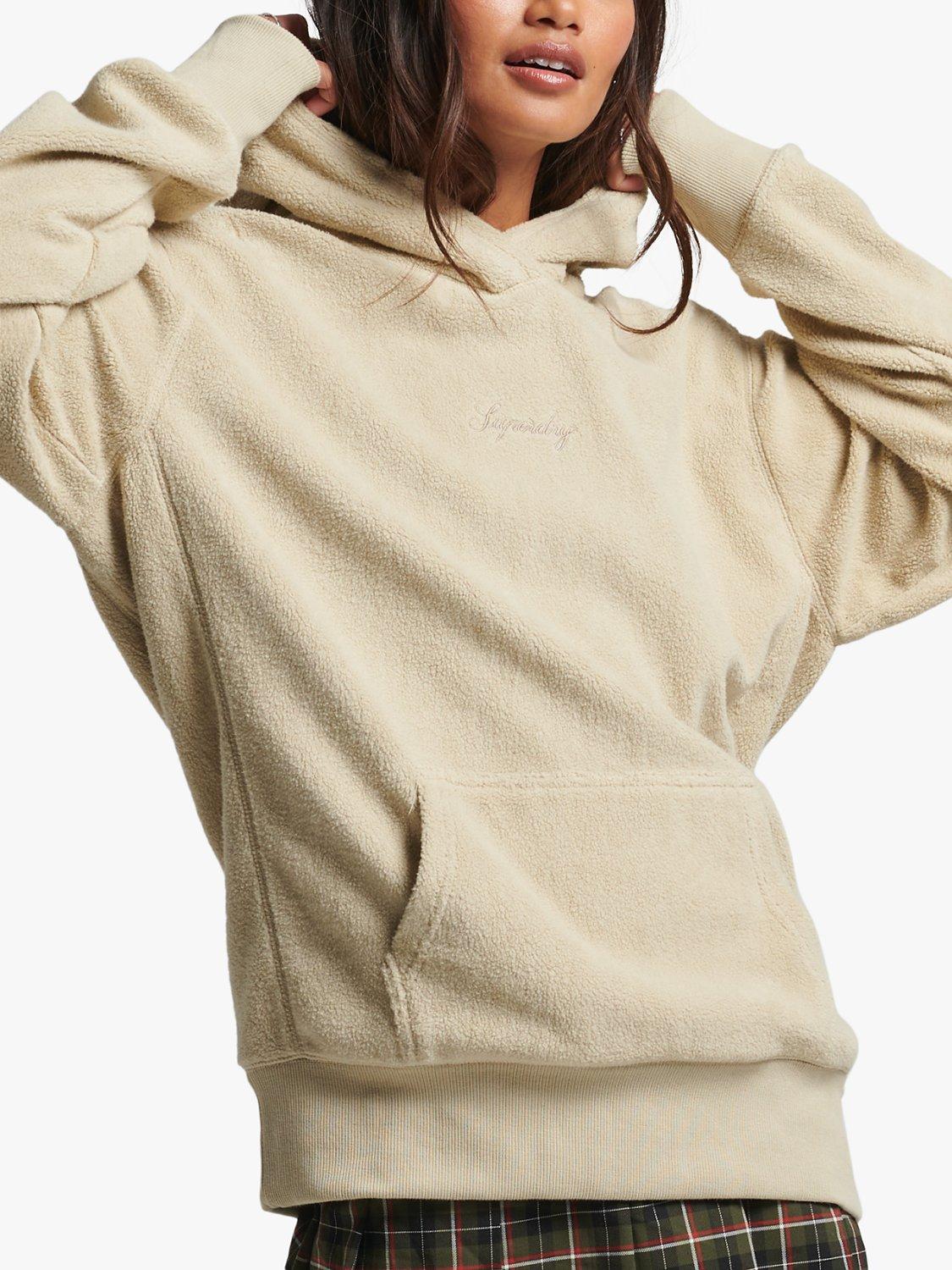 Superdry Fleece Oversized Hoodie, Explorer Sand